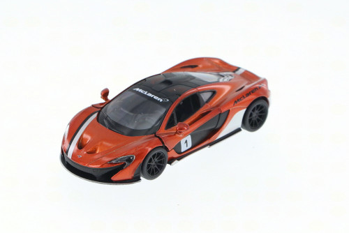 McLaren P1 with Prints, Orange - Kinsmart 5393DF - 1/36 Scale Diecast Model Toy Car