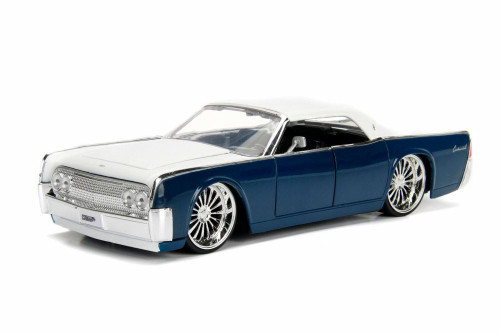 1963 Lincoln Continental, Blue and white - Jada 99555DP1 - 1/24 Scale Diecast Model Toy Car