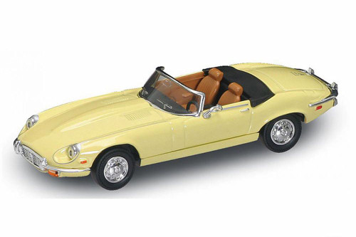 1971 Jaguar E-Type Convertible, Yellow - Road Signature 94244 - 1/43 Scale Diecast Model Toy Car