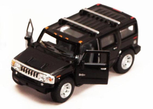 2008 Hummer H2 SUV, Black - Kinsmart 5337D - 1/40 scale