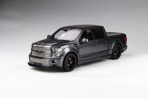 2017 Ford Shelby F-150 Super Snake Pickup Truck with Bed Cover, Metallic Gray - GT Spirit US022 - 1/18 scale Resin Model Toy Car