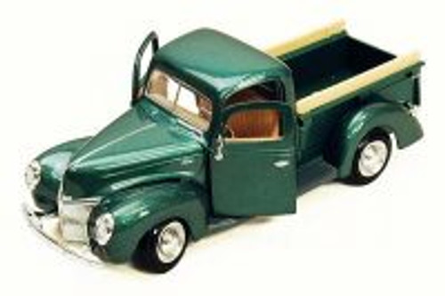 1940 Ford Pick Up truck, Green - Motor Max 73234AC - 1/24 Scale Diecast Model Toy Car