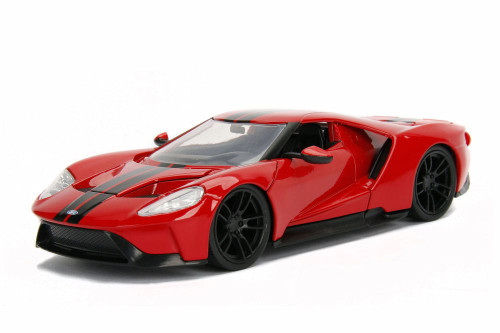 2017 Ford GT Hardtop, Red - Jada 31268DP1 - 1/24 scale Diecast Model Toy Car