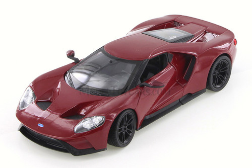 2017 Ford GT, Blood Red - Welly 24082/4D - 1/24 Scale Diecast Model Toy Car