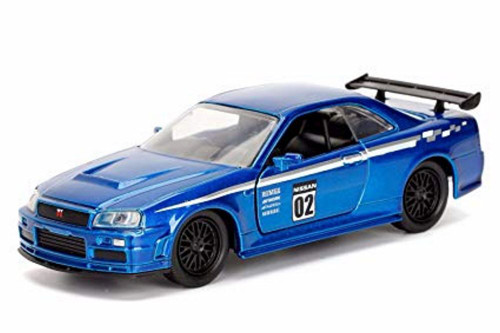 2002 Nissan Skyline GT-R, Blue - Jada 99136WA1 - 1/32 scale Diecast Model Toy Car