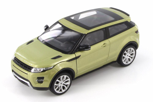 Land Rover Range Rover Evoque SUV w/ Sunroof, Spring Green Metallic - Welly 24021/4D - 1/24 Scale Diecast Model Toy Car