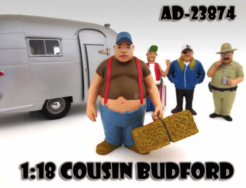 Trailer Park Figures Series 1 Cousin Budford, American Diorama Figurine 23874 - 1/18 scale