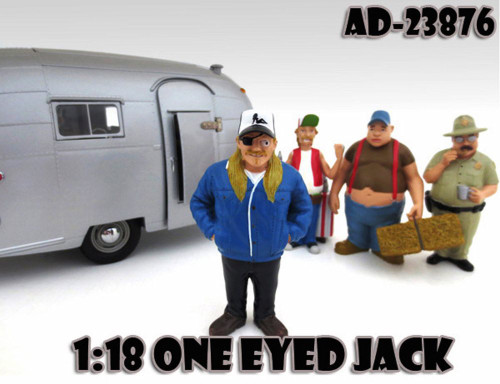 Trailer Park Figures Series 1 One Eyed Jack, American Diorama Figurine 23876 - 1/18 scale