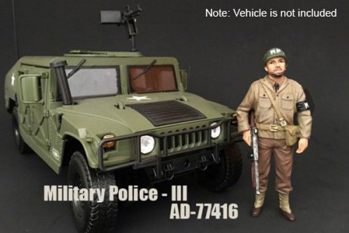 WWII Military Police Figure #3 - American Diorama 77416 - 1/18 Scale Diecast Model Toy Car