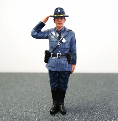 State Trooper Brian, Blue - American Diorama 16110 - 1:18 Scale Hand Painted Diorama Accessory