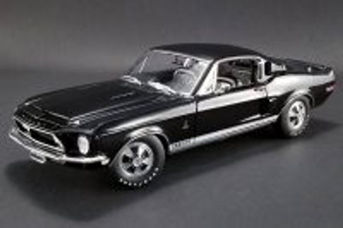 1968 Ford Mustang Shelby, Raven Black - Acme 1801826 - 1/18 scale Diecast Model Toy Car