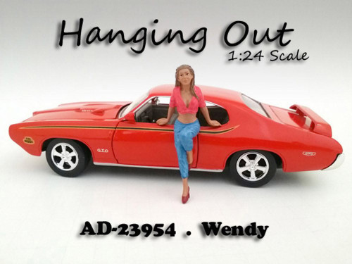 Hanging Out Wendy Figure, Pink - American Diorama 23954 - 1/24 Scale Diecast Hobby Accessory