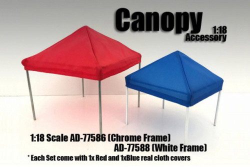 Canopy Diorama Set,  White - American Diorama 77588 - 1/18 Scale Hobby Accessory