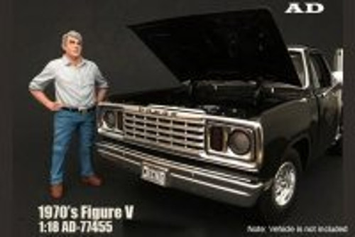 70s Style Figure - V, American Diorama 77455 - 1/18 Scale Accessory for Diecast Cars