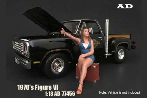 70s Style Figure - VI, American Diorama 77456 - 1/18 Scale Accessory for Diecast Cars