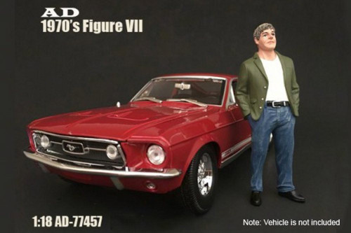 70s Style Figure - VII, American Diorama 77457 - 1/18 Scale Accessory for Diecast Cars