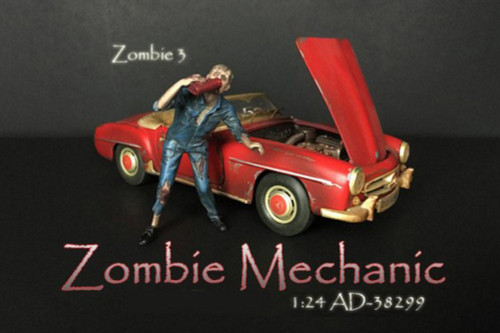 Zombie Mechanic III, Blue - American Diorama 38299 - 1/24 scale Figurine - Diorama Accessory