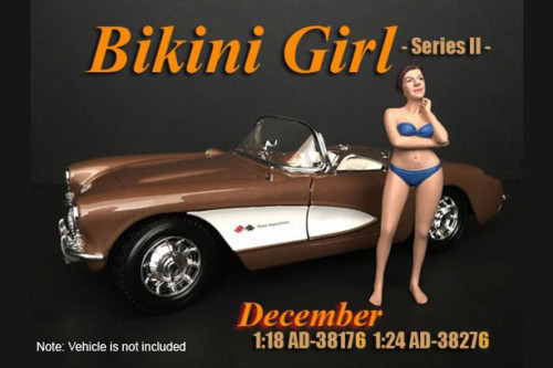 Bikini Girl December, Blue - American Diorama 38276 - 1/24 scale Figurine - Diorama Accessory