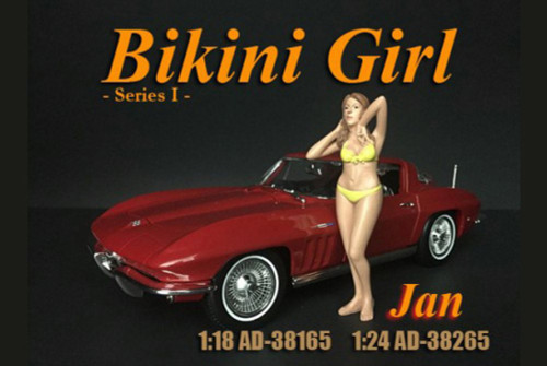 Bikini Girl January, Yellow - American Diorama 38165 - 1/18 Scale Figurine - Diorama Accessory