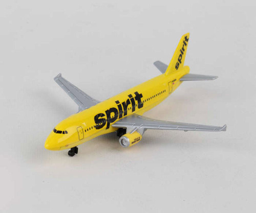 Spirit Airlines Single Airplane, Yellow - Daron RT3874 - Diecast Model Airplane Replica