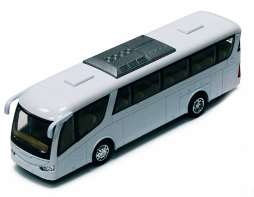 Coach Bus, White - Kinsmart 7101DW - 7" Diecast Model Toy Car