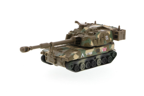 Super Tank Team M109 Paladin, Forest Green Camouflage -  8882/3D - 6.5 Inch Scale Diecast Model 