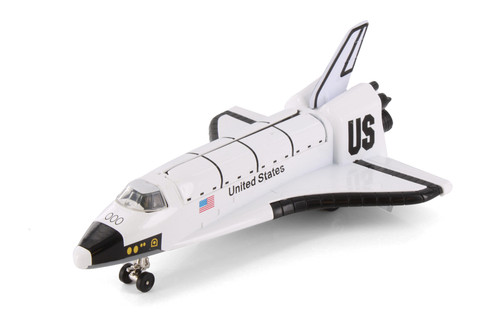 Pullback Discovery Space Shuttle, White - Daron PMT51355 -  Diecast Model Toy Spacecraft