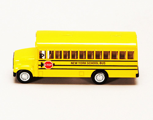 New York School Bus, Yellow - Kinsmart 5107NY - 5" Diecast Model Toy Car
