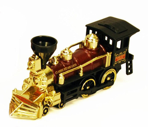 Classic Steam Locomotive Train, Burgundy w/Gold - Showcasts 9935D - 7 Inch Diecast Model Replica
