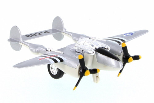 P-508 WWII Pullback Fighter, Gray - Showcasts 508D - Diecast Model  (1 helicopter, no box)
