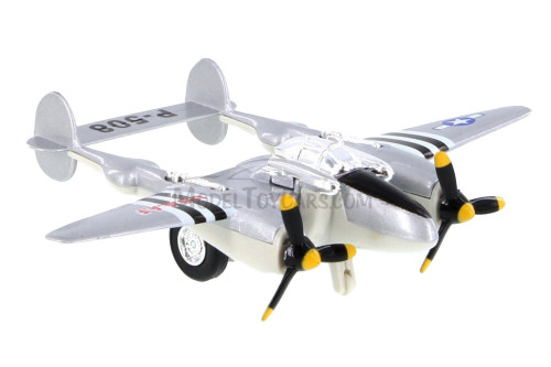 P-508 WWII Pullback Fighter, Gray - Showcasts 508D - Diecast Model