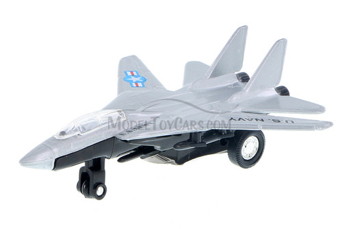 Super Flighters - F-14 Tomcat Fighter Plane, Silver - Showcasts 9860D - 4.75 In Diecast Replica