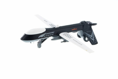 Predator Drone w/ Light & Sound, Black - Daron TM8170 - Diecast Model Military Plane