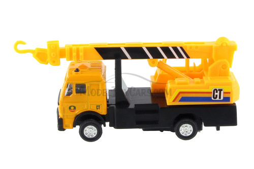 Construction Trucks Hydraulic Crane,  Yellow  - Showcasts 9531/4D -  Diecast Model Toy Car