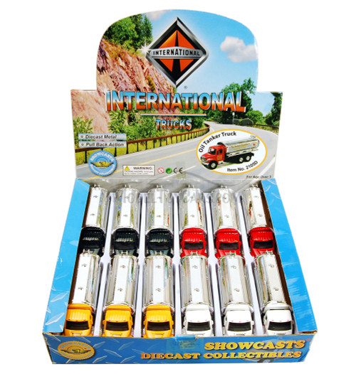  Intl Oil Tanker without Decal Diecast Car Set-Box of 12 1/32 Scale Diecast Model Cars, Assd Colors
