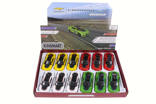 2017 Chevrolet Camaro ZL1 #1 Package - Box of 12 1/38 Scale Diecast Model Cars, Assd Colors