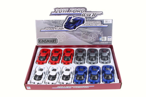 2017 Ford GT Diecast Car Package - Box of 12 1/38 Scale Diecast Model Cars, Assorted Colors