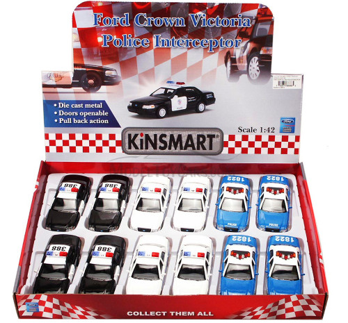 Ford Crown Victoria Police Interceptor pkg - Box of 12 1/42 scale