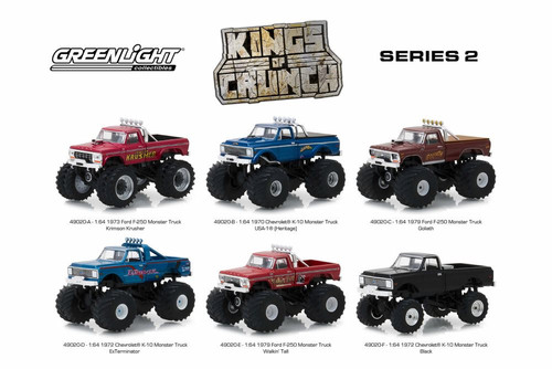 Greenlight Kings of Crunch Series 2 Diecast Car Set - Box of 6