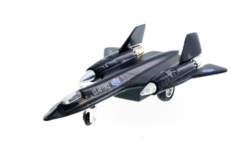 SR-71 Blackbird Pullback Plane, Black - Daron PMT51320 - Diecast Model Military Plane