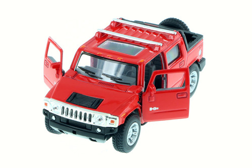 2005 Hummer H2 SUT Pickup Truck, Red - Kinsmart 5097D - 1/40 scale Diecast Car (New, but NO BOX)
