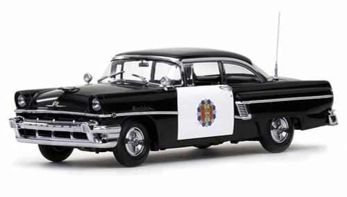 1956 Mercury Montclair Police Car, Black - Sun Star 5146 - 1/18 Scale Diecast Model Toy Car