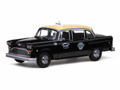 1981 Dallas Checker A11 Taxicab, Black - Sun Star 2507 - 1/18 Scale Diecast Model Toy Car