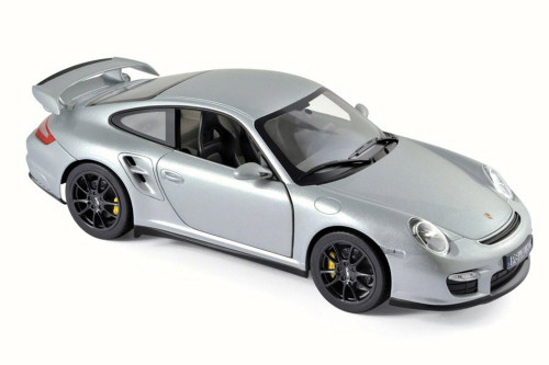 2007 Porsche 911 GT2, Silver - Norev 187594 - 1/18 Scale Diecast Model Toy Car