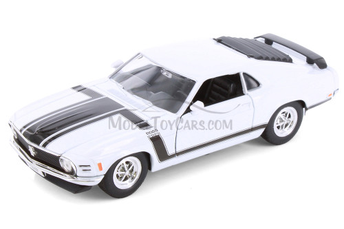 1970 Ford Mustang, White - Welly 22088 - 1/24 Scale Diecast Model Toy Car (Brand New, but NOT IN BOX)