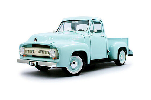 1953 Ford F-100 Pick Up Truck, Light Green - Lucky Road Signature 92148LGN - 1/18 scale Diecast Car