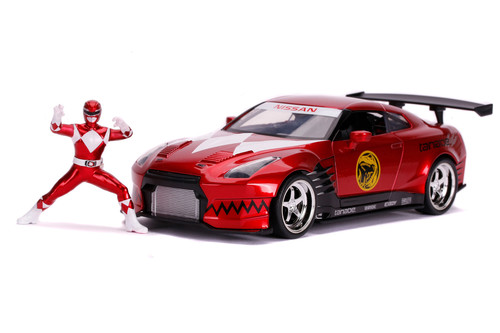 2009 Nissan GT-R (R35) w/Power Rangers Figure - Jada Toys 31908 - 1/24 scale Diecast Car