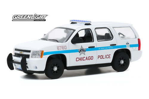 Chicago Police Department 2010 Chevy Tahoe, White - Greenlight 86183 - 1/43 scale Diecast Model Toy Car