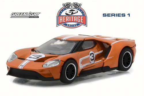 2017 Ford GT Tribute, Orange - Greenlight 13200/48 - 1/64 Scale Diecast Model Toy Car