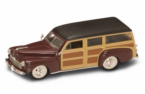 1948 Ford Woody, Burgundy - Yatming 94251 - 1/43 Scale Diecast Model Toy Car